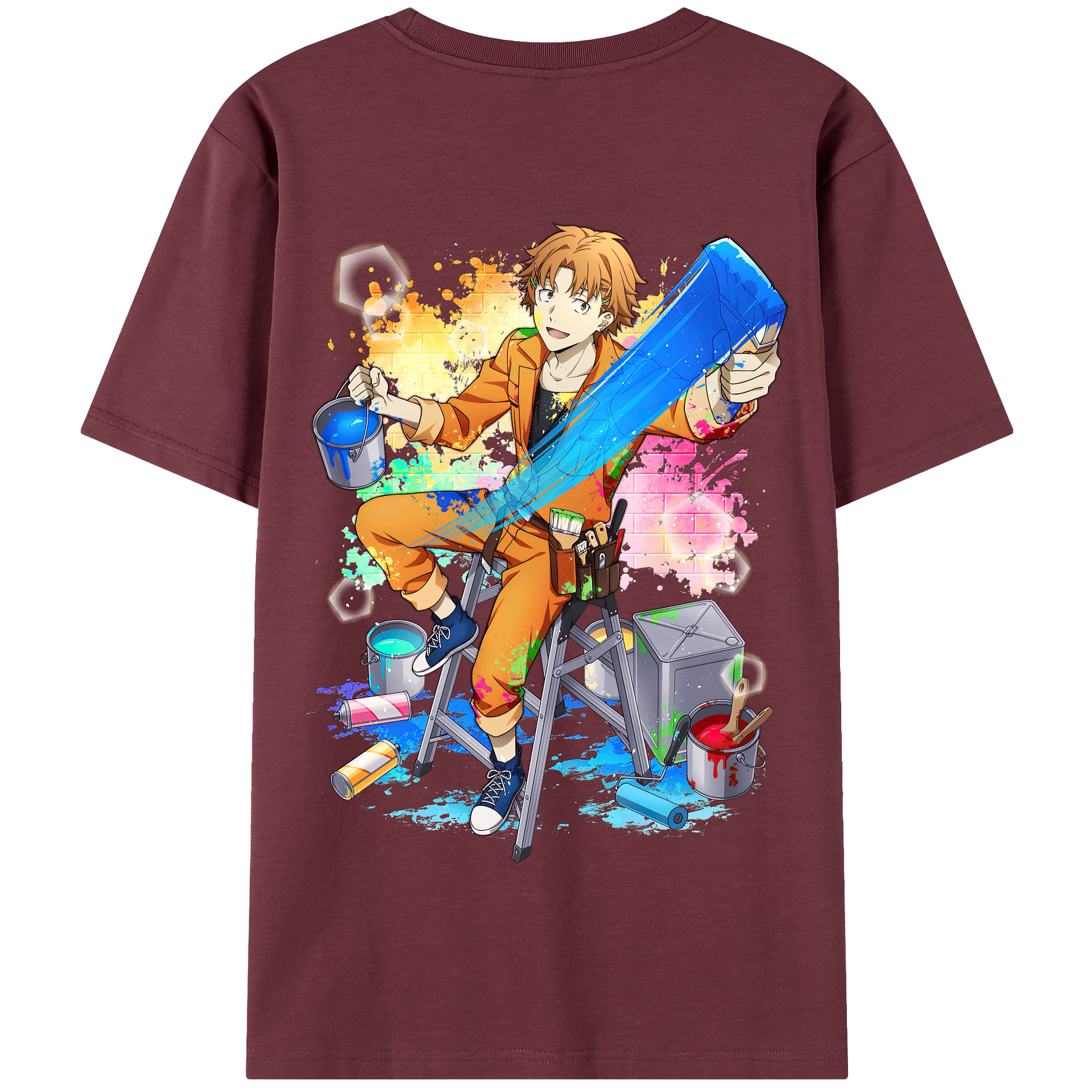 （画像用） 文豪ストレイドッグス Bungo Stray Dogs 綿100％半袖Tシャツ（背面プリント）